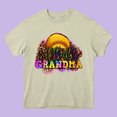 Softball Grandma Heavy Core Tee Designed By Oliviacreatesart