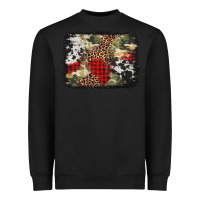 Black army cowhide leopard Christmas Heavyweight Sweatshirt - Jasminsmagicworld