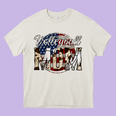 Volleyball  Mom 4 Heavy Core Tee Designed By Jasminsmagicworld