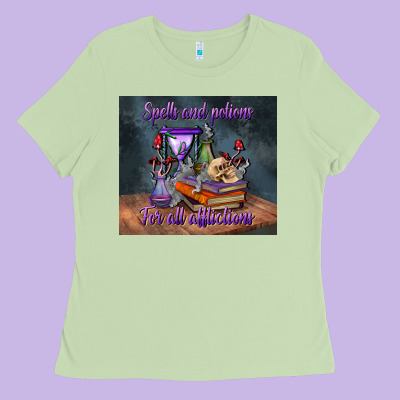 Spells And Potions For All Afflictions Tumbler Ladies Tee Designed By Bundleandbundleshop