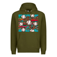 Army Green baseball Premium Hoodie - Artiststas