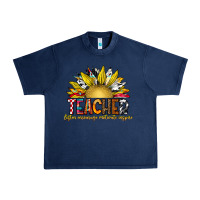 Navy Teacher Urban Heavy Tee - CowhideDigitalArt