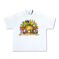 White Teacher Urban Heavy Tee - CowhideDigitalArt