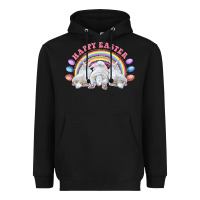 Black Happy easter bunny tails Heavyweight Hoodie - RanaPortraitStore