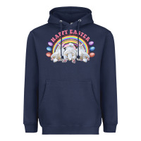 Navy Happy easter bunny tails Heavyweight Hoodie - RanaPortraitStore