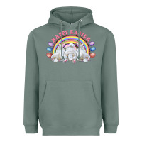 Sage Happy easter bunny tails Heavyweight Hoodie - RanaPortraitStore