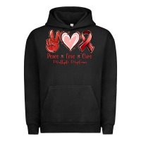 Pigment Black Peace Love Cure Multiple Myeloma Cancer Urban Hoodie - Jasminsmagicworld