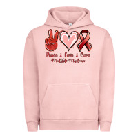 Pigment Salmon Peace Love Cure Multiple Myeloma Cancer Urban Hoodie - Jasminsmagicworld