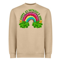 Mushroom Happy St. Patrick's Day Rainbow And Shamrock Heavyweight Sweatshirt - RanaPortraitStore