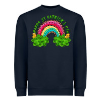 Happy St. Patrick's Day Rainbow And Shamrock Heavyweight Sweatshirt | Teevron