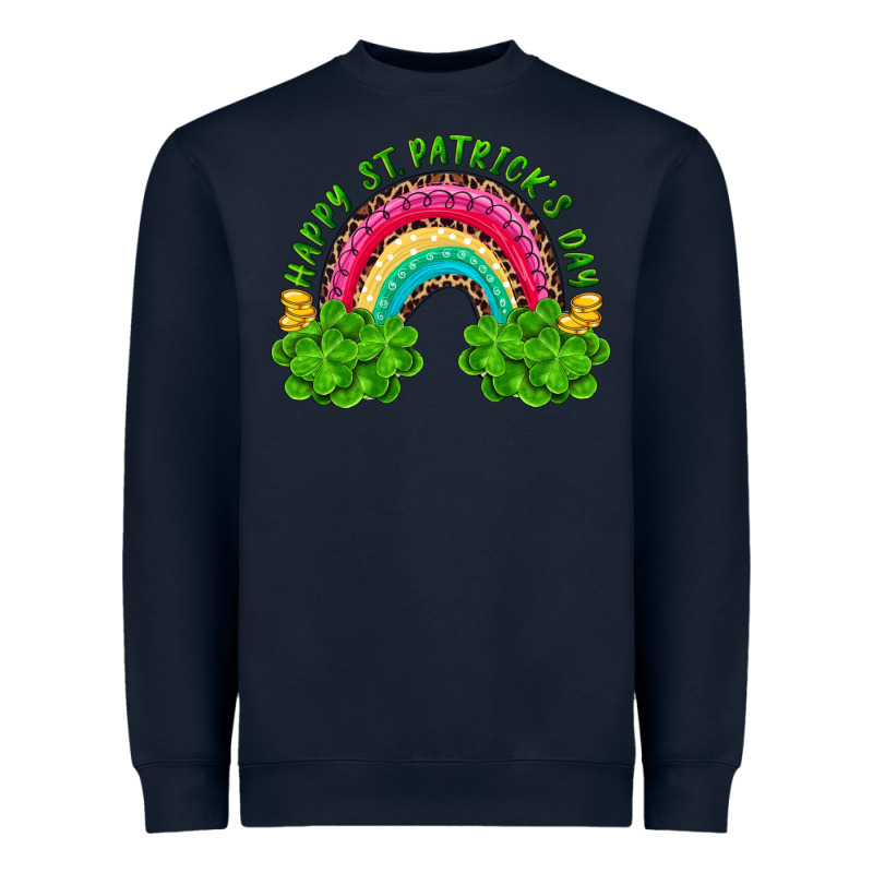 Happy St. Patrick's Day Rainbow And Shamrock Heavyweight Sweatshirt by RanaPortraitStore | Teevron