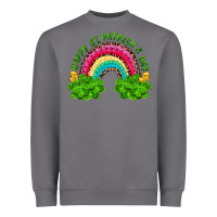 Storm Happy St. Patrick's Day Rainbow And Shamrock Heavyweight Sweatshirt - RanaPortraitStore
