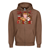 Chestnut take me out to the ball game baseball Zipper Hoodie - Jasminsmagicworld