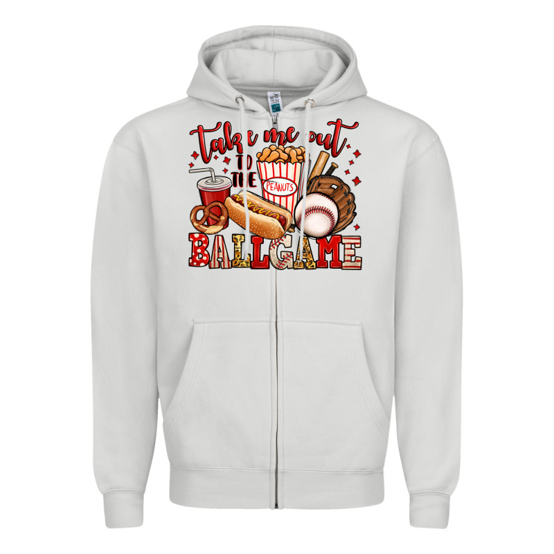 Take Me Out To The Ball Game Baseball Zipper Hoodie by Jasminsmagicworld | Teevron