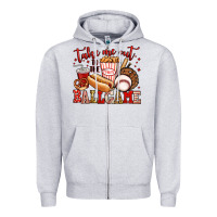 Heather Grey take me out to the ball game baseball Zipper Hoodie - Jasminsmagicworld