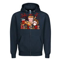 Navy take me out to the ball game baseball Zipper Hoodie - Jasminsmagicworld