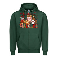 Sports Green take me out to the ball game baseball Zipper Hoodie - Jasminsmagicworld