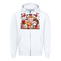White take me out to the ball game baseball Zipper Hoodie - Jasminsmagicworld
