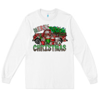 White merry christmas  truck Long Sleeve Tee - CowhideDigitalArt
