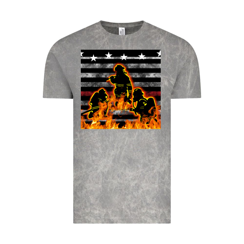 American Firefighters Seamless Pattern Vintage Tee by BundleAndBundleShop | Teevron
