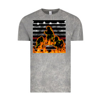 Cloud Rock american firefighters seamless pattern Vintage Tee - BundleAndBundleShop