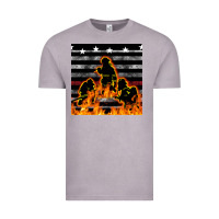 Vintage Zinc american firefighters seamless pattern Vintage Tee - BundleAndBundleShop