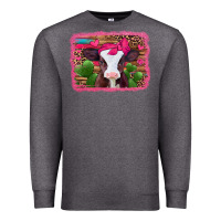 Charcoal Heather valentines day baby calf Premium Sweatshirt - Jasminsmagicworld
