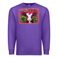 Purple valentines day baby calf Premium Sweatshirt - Jasminsmagicworld