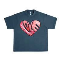 Midnight Navy heart shaped love valentine's day Urban Heavy Tee - LillyAllenDesigns