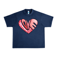 Navy heart shaped love valentine's day Urban Heavy Tee - LillyAllenDesigns