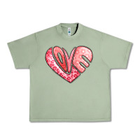 Oil Green heart shaped love valentine's day Urban Heavy Tee - LillyAllenDesigns