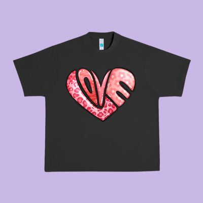 Heart Shaped Love Valentine's Day Urban Heavy Tee Designed By Lillyallendesigns