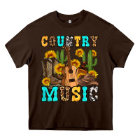 Chocolate Brown country music western olivia Heavy Core Tee - OliviaCreatesArt