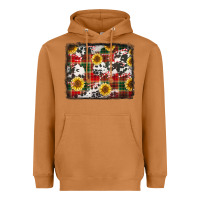 Meerkat cowhide sunflowers candy canes Christmas background Heavyweight Hoodie - Jasminsmagicworld