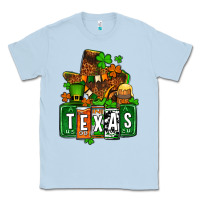 Dusty Blue St. Patrick's Texas map Classic Tee - OliviaCreatesArt