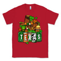 Red St. Patrick's Texas map Classic Tee - OliviaCreatesArt