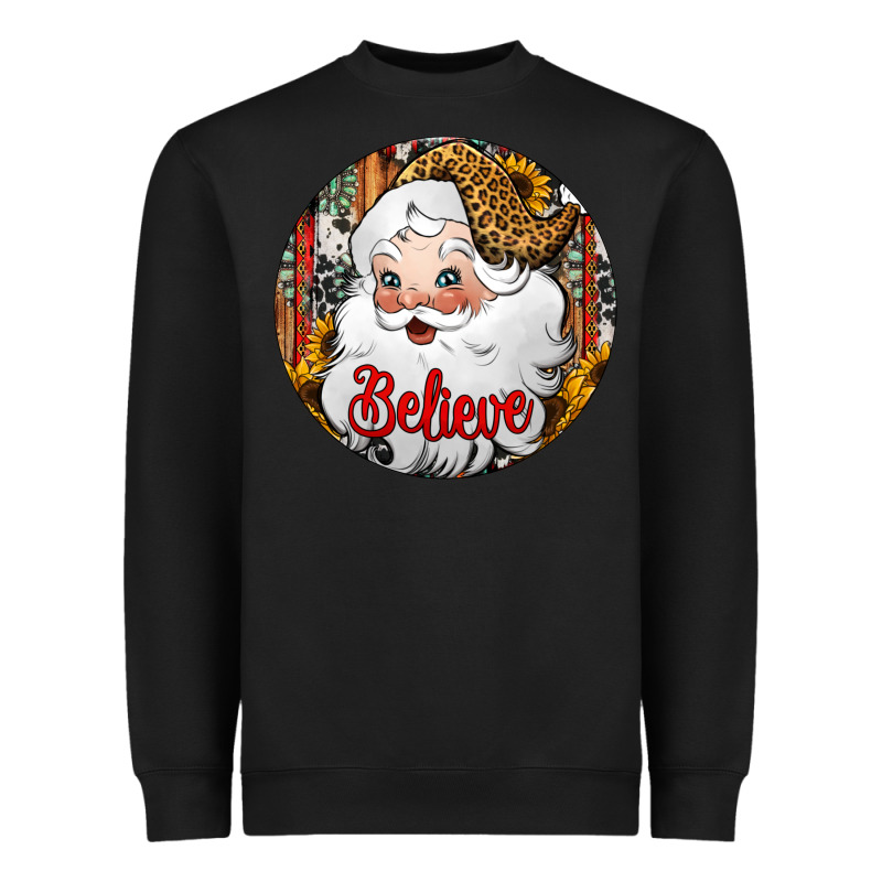 Believe Santa Claus Christmas Heavyweight Sweatshirt by Jasminsmagicworld | Teevron