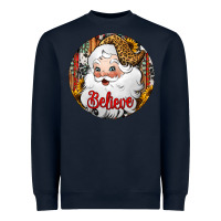 Navy believe Santa Claus Christmas Heavyweight Sweatshirt - Jasminsmagicworld