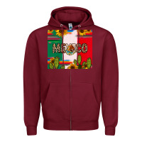Burgundy Mexico Zipper Hoodie - RanaPortraitStore
