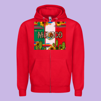 Mexico Zipper Hoodie Designed By Ranaportraitstore