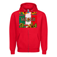 Red Mexico Zipper Hoodie - RanaPortraitStore