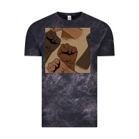 Cloud Black melanin raised fist seamless pattern Vintage Tee - BundleAndBundleShop