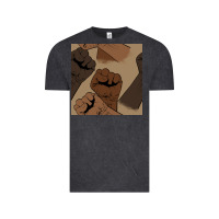 Vintage Black melanin raised fist seamless pattern Vintage Tee - BundleAndBundleShop