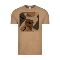 Vintage Coffee melanin raised fist seamless pattern Vintage Tee - BundleAndBundleShop