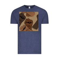 Vintage Denim melanin raised fist seamless pattern Vintage Tee - BundleAndBundleShop