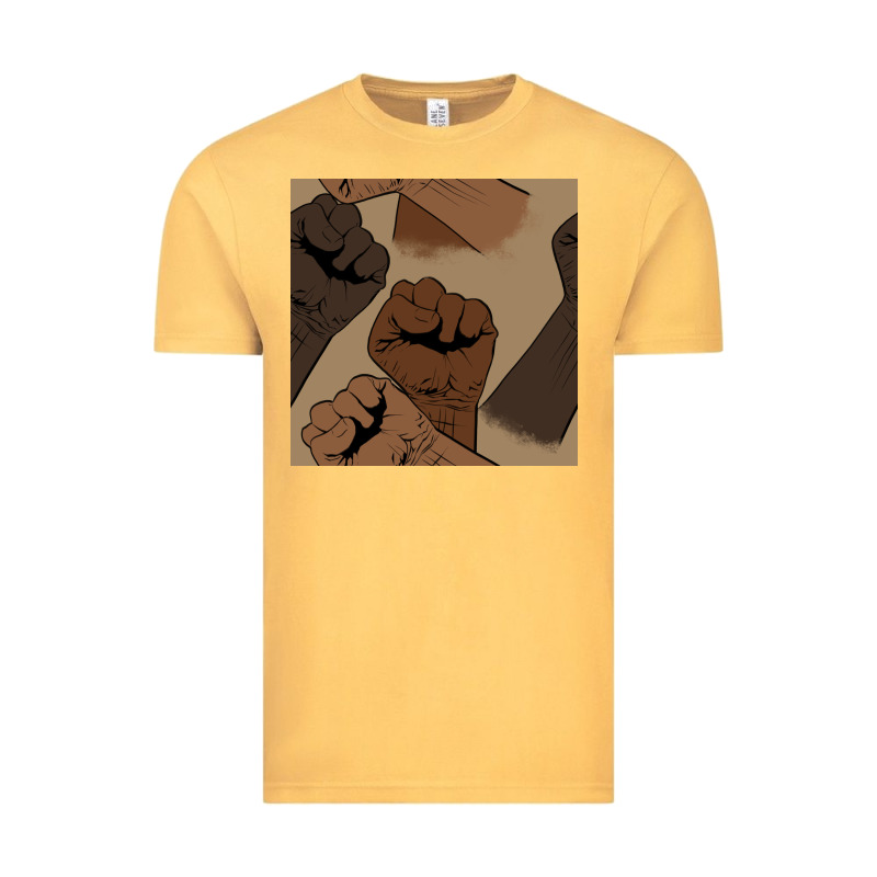 Melanin Raised Fist Seamless Pattern Vintage Tee by BundleAndBundleShop | Teevron
