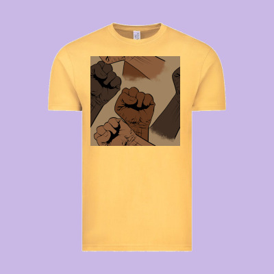 Melanin Raised Fist Seamless Pattern Vintage Tee Designed By Bundleandbundleshop