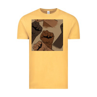 Vintage Mustard melanin raised fist seamless pattern Vintage Tee - BundleAndBundleShop