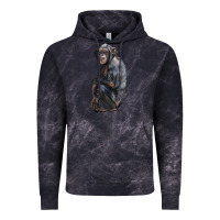 Cloud Black Chimpanzee Illustrations Vintage Hoodie - LillyAllenDesigns