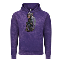 Cloud Purple Chimpanzee Illustrations Vintage Hoodie - LillyAllenDesigns